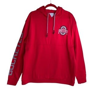 Champion Ohio State Buckeye’s Embroidered Hoodie Scarlet Red Sz XL